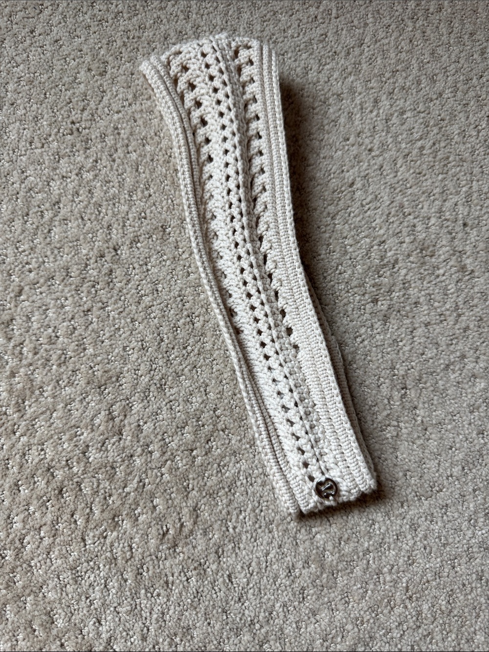 lululemon athletica Cream Crocheted Headband